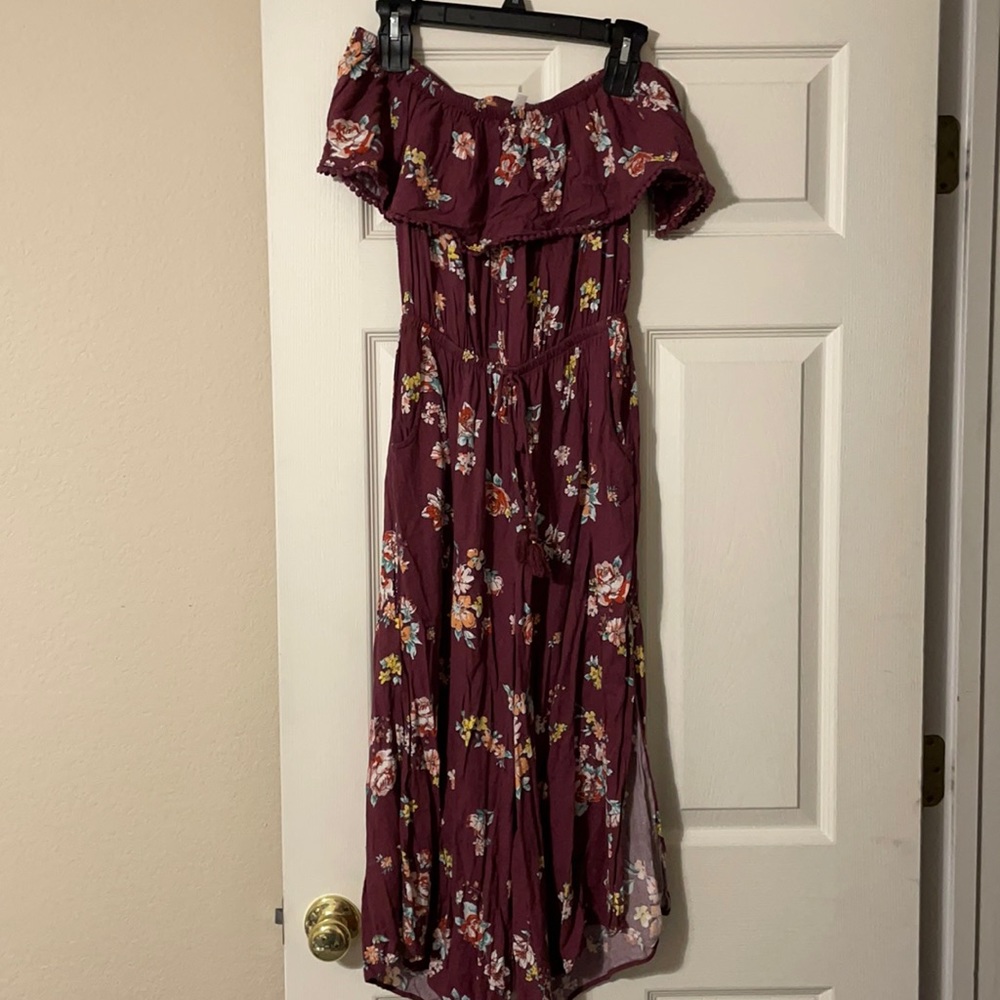 Xhilaration floral jumpsuit